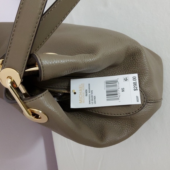 Michael Kors Raven Large Shoulder Tote Bag Leather NWT - Picture 3 of 11